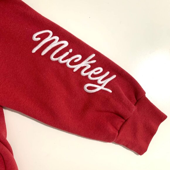 Disney Mickey & Friends Red Zip-Up Hoodie Size XS Embroidered Patches Graphics - Picture 11 of 14